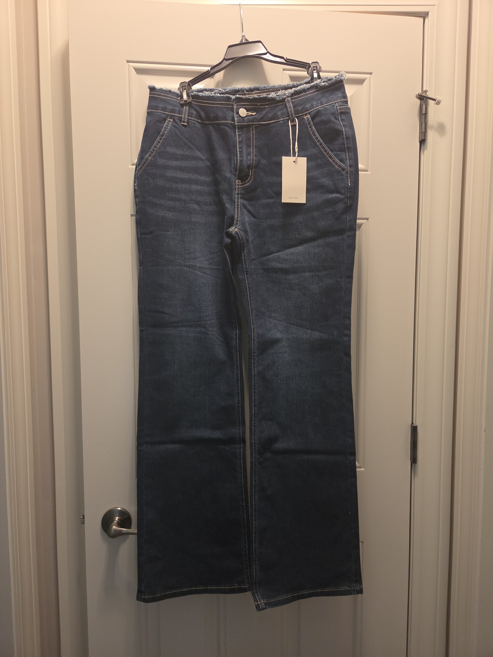 Flamingals Dark Blue High-Rise Wide-Leg Women's Jeans